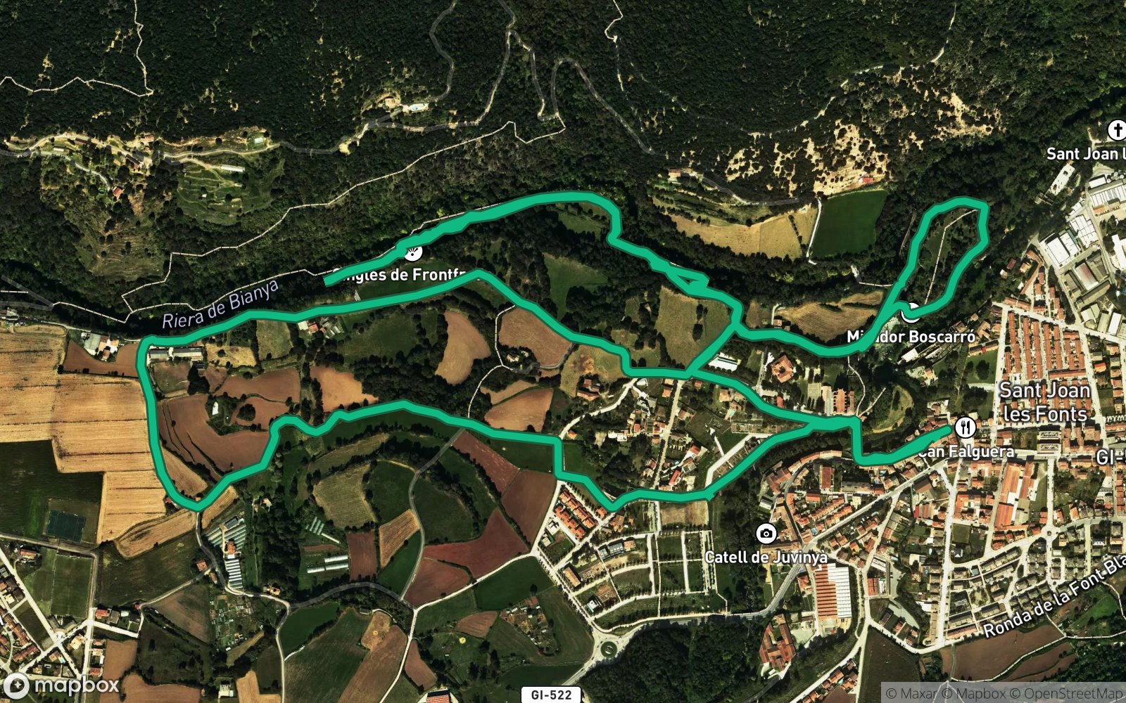 ruta sant joan les fonts