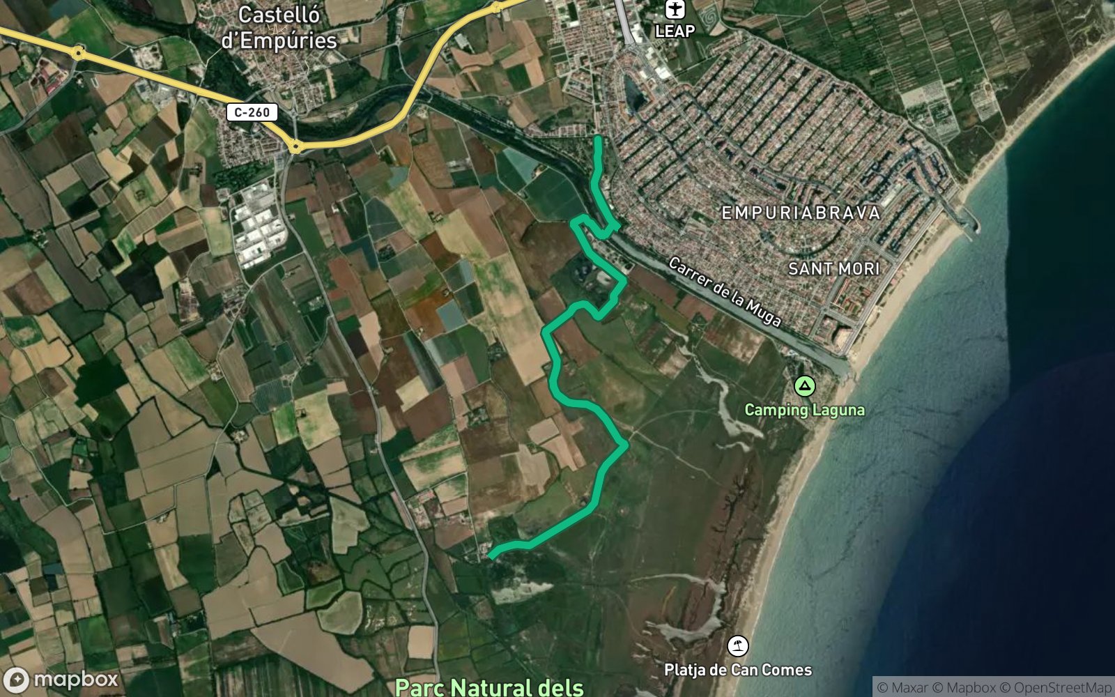 Ruta parking rio Muga - Aiguamolls de l’Empordà
