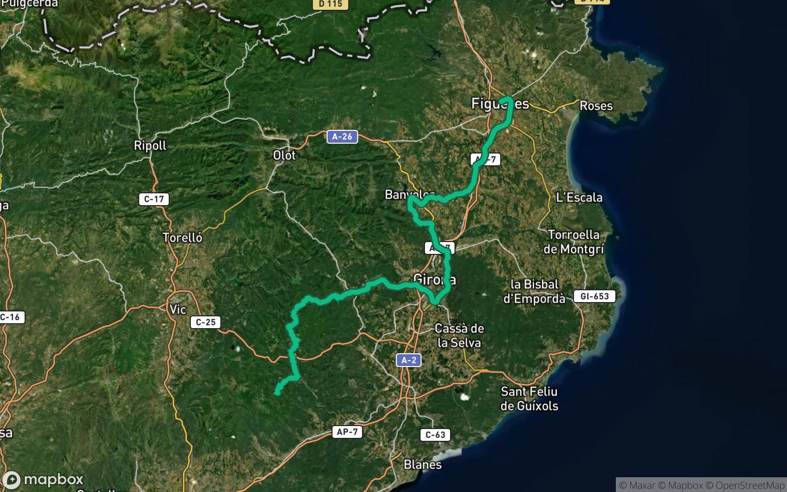 Figueres - Montseny en moto